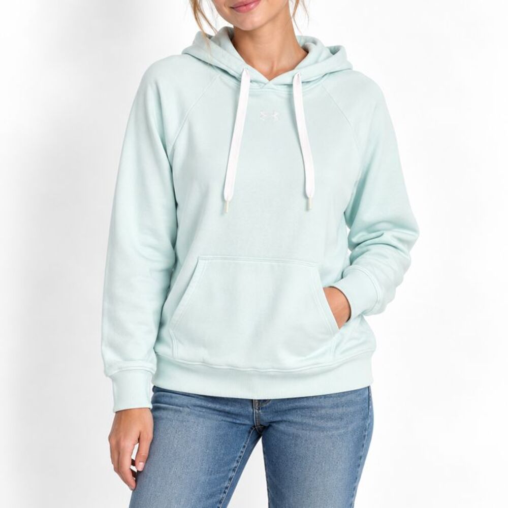 Under Armour Women's XL Seafoam Mint Green Fleece Pullover Hoodie Loose Fit